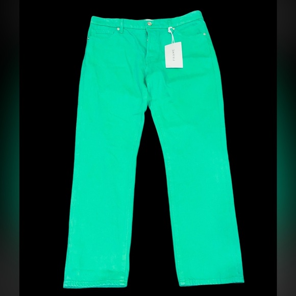 Frame Denim Denim - NWT FRAME LE SLOUCH KELLY GREEN LOW RISE BUTTON FLY JEANS SZ 34X30